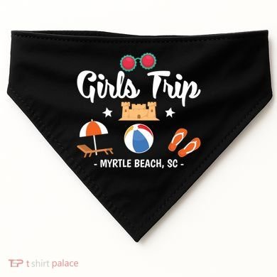 Matching Bachelorette Myrtle Beach Trip Meaningful Gift USA-Made Doggie Bandana
