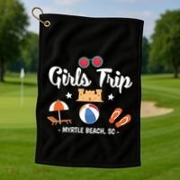 Matching Bachelorette Myrtle Beach Trip Meaningful Gift Golf Towel thumb 1