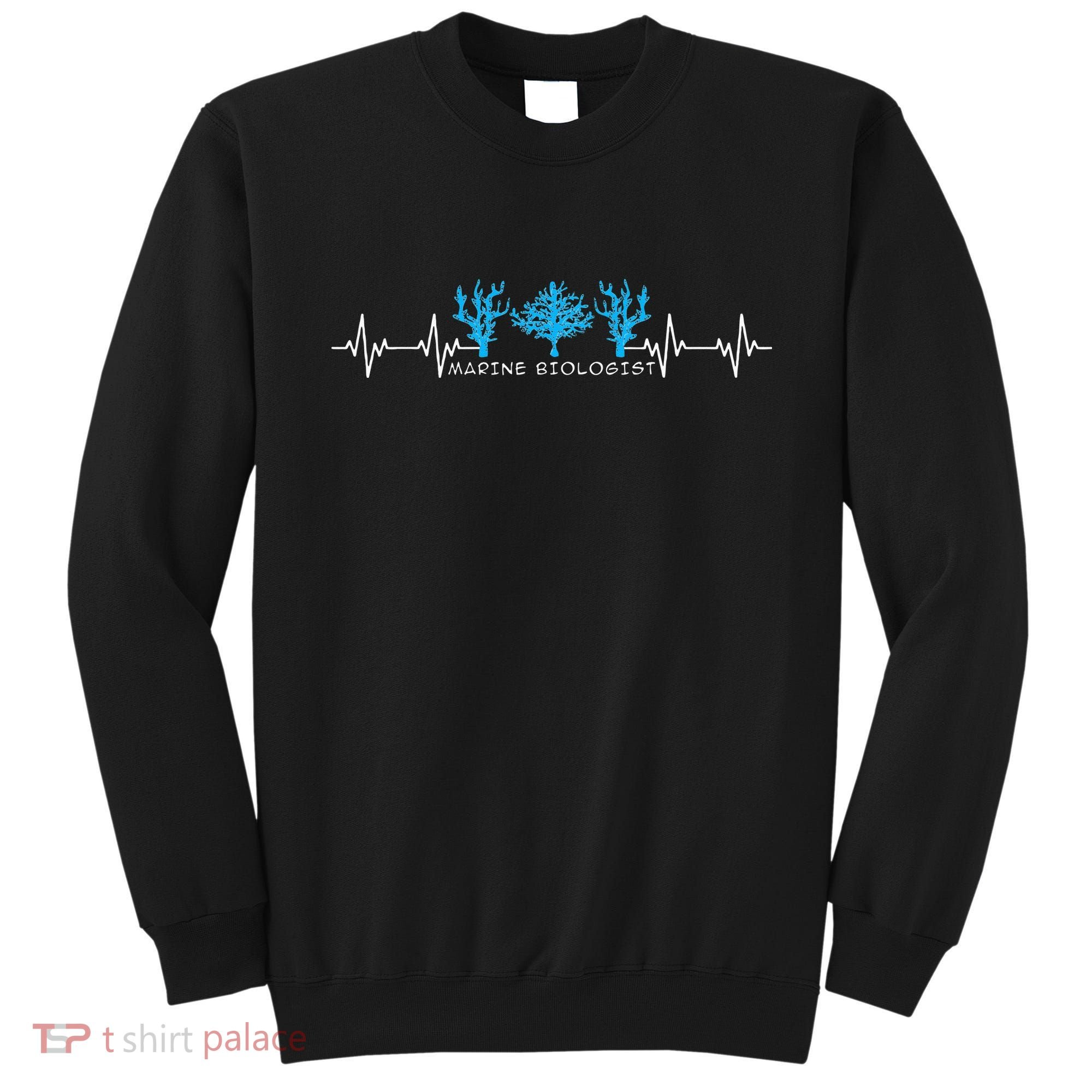 Marine Biologist Marine Biology Heartbeat Sweatshirt