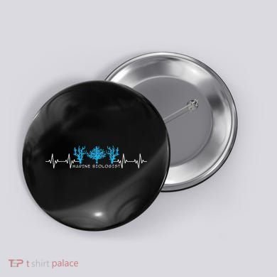 Marine Biologist Marine Biology Heartbeat Button