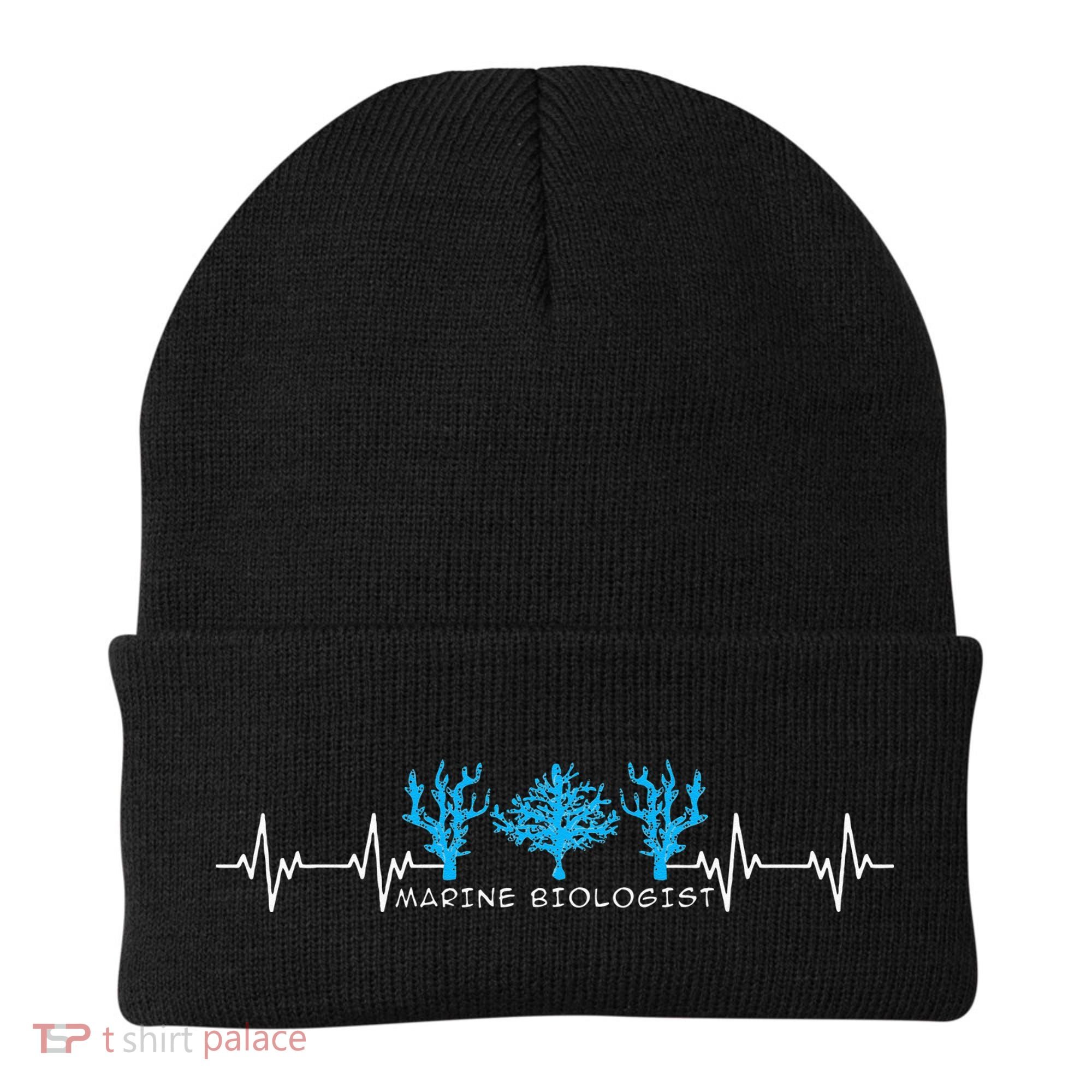 Marine Biologist Marine Biology Heartbeat Beanie
