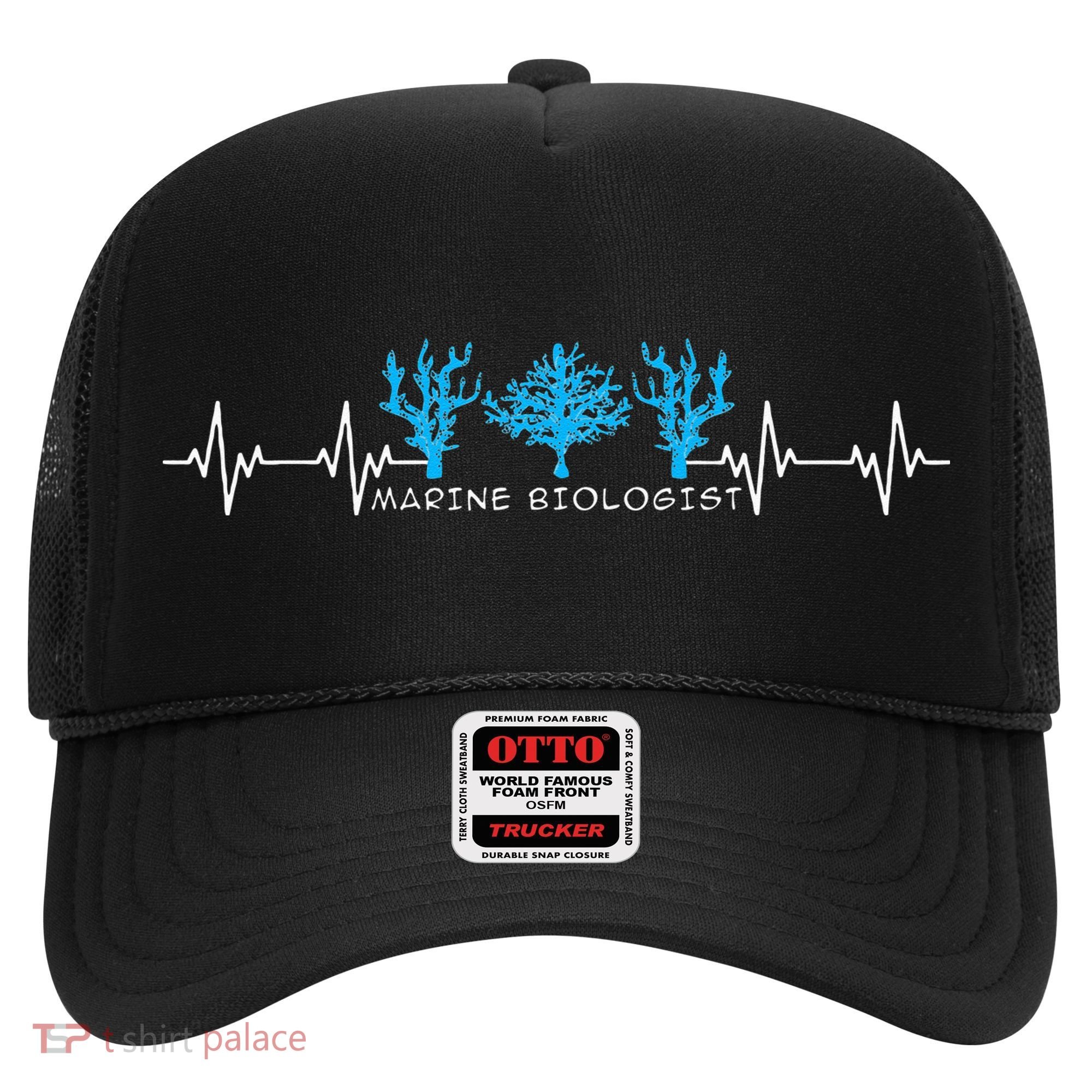Marine Biologist Marine Biology Heartbeat Hat
