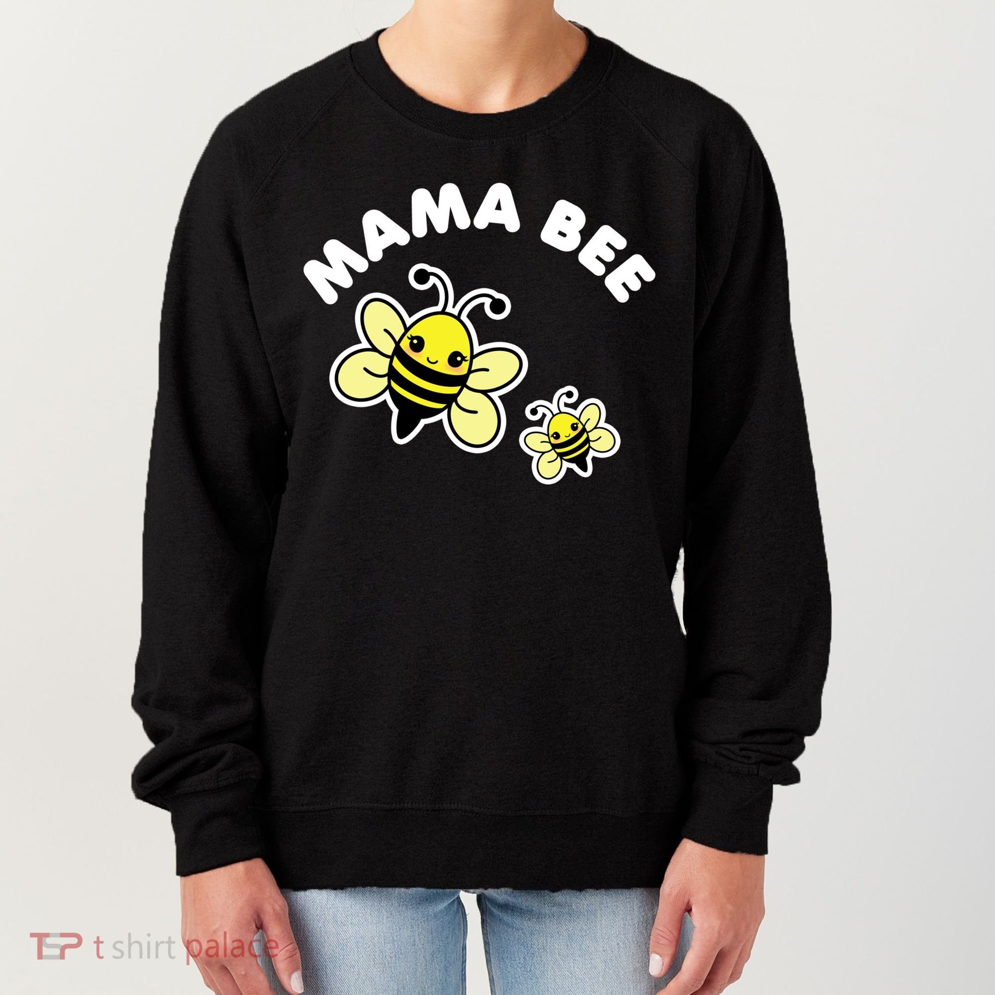 Mama Bee Mother's Day Cute Kawaii Bee Drawing Gift Women's Sweatshirt