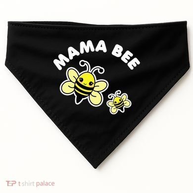 Mama Bee Mother's Day Cute Kawaii Bee Drawing Gift USA-Made Doggie Bandana