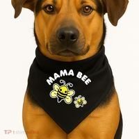 Mama Bee Mother's Day Cute Kawaii Bee Drawing Gift USA-Made Doggie Bandana thumb 1
