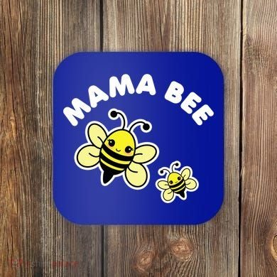 Mama Bee Mother's Day Cute Kawaii Bee Drawing Gift Coaster