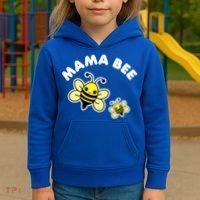 Mama Bee Mother's Day Cute Kawaii Bee Drawing Gift Kids Hoodie thumb 3