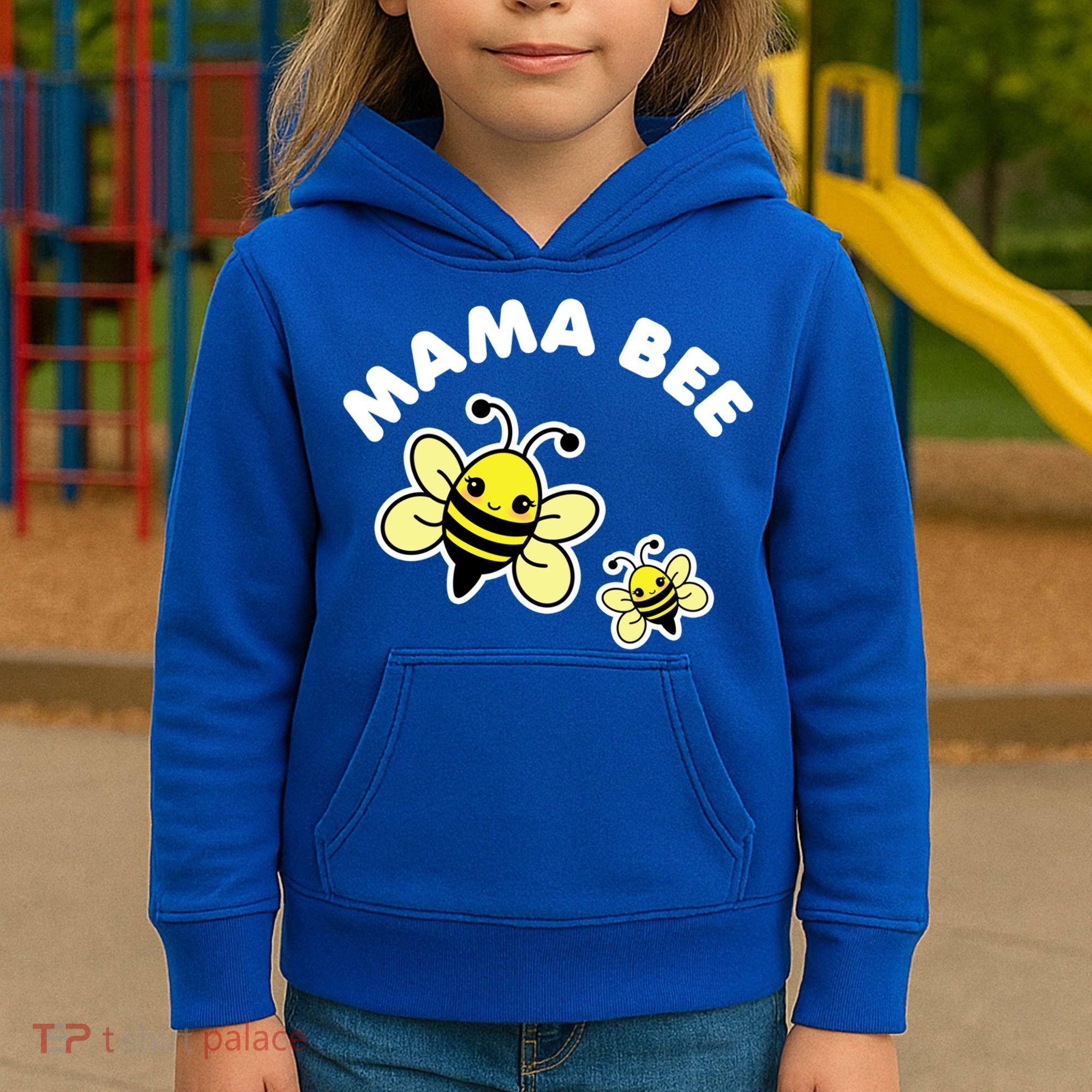 Mama Bee Mother's Day Cute Kawaii Bee Drawing Gift Kids Hoodie