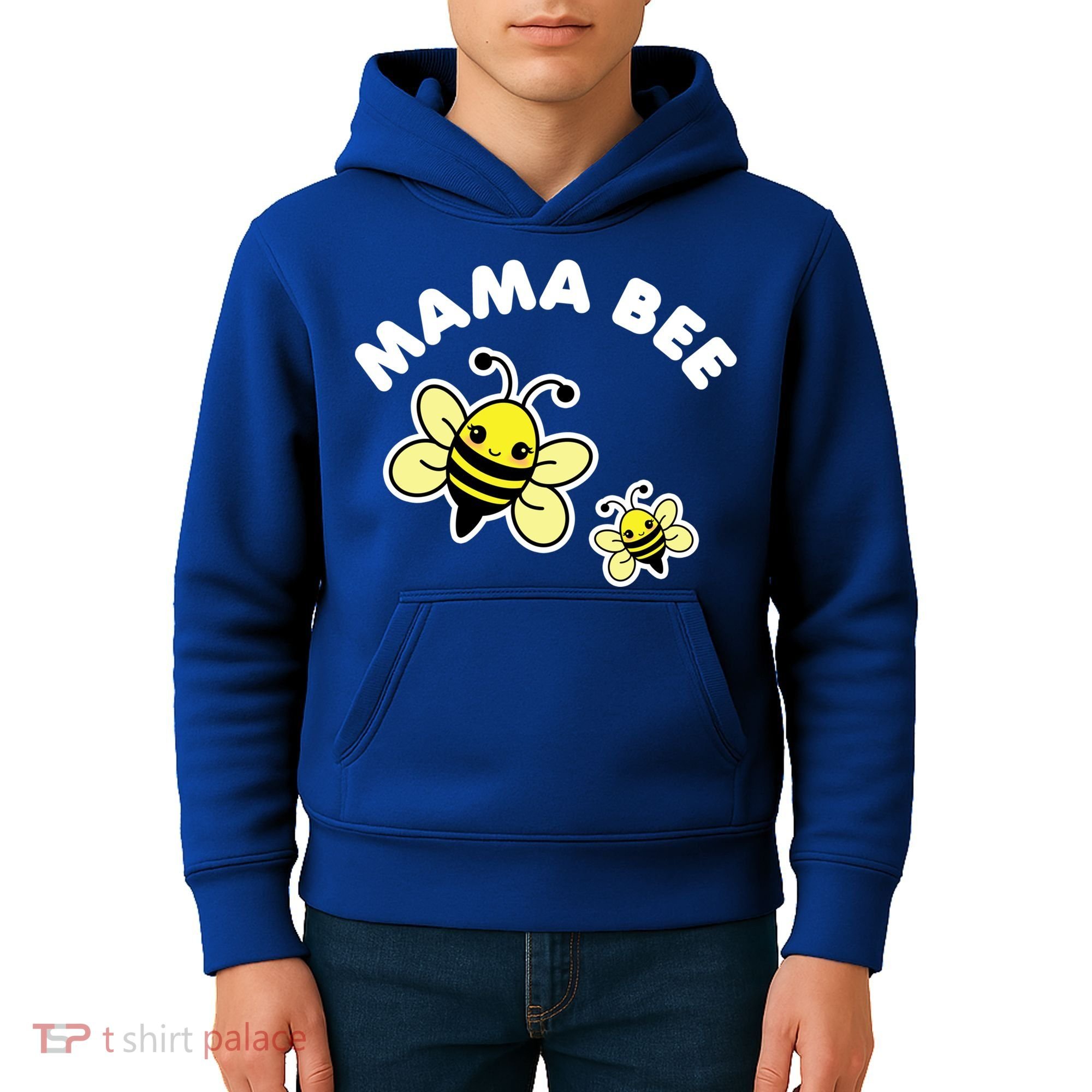 Mama Bee Mother's Day Cute Kawaii Bee Drawing Gift Kids Hoodie