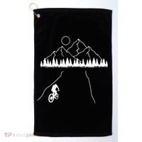 Mountain Biking MTB Cycling Bicycle Bike Cyclist Biker Gift Golf Towel thumb 0