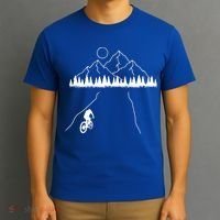 Mountain Biking MTB Cycling Bicycle Bike Cyclist Biker Gift T-Shirt thumb 3