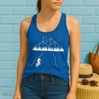 Mountain Biking MTB Cycling Bicycle Bike Cyclist Biker Gift Women's Tank Top thumb 2