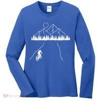 Mountain Biking MTB Cycling Bicycle Bike Cyclist Biker Gift Women's Long Sleeve Shirt thumb 0