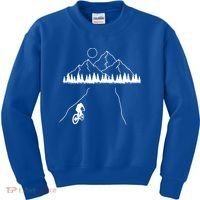 Mountain Biking MTB Cycling Bicycle Bike Cyclist Biker Gift Kids Sweatshirt thumb 0