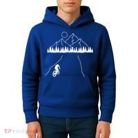 Mountain Biking MTB Cycling Bicycle Bike Cyclist Biker Gift Kids Hoodie thumb 4