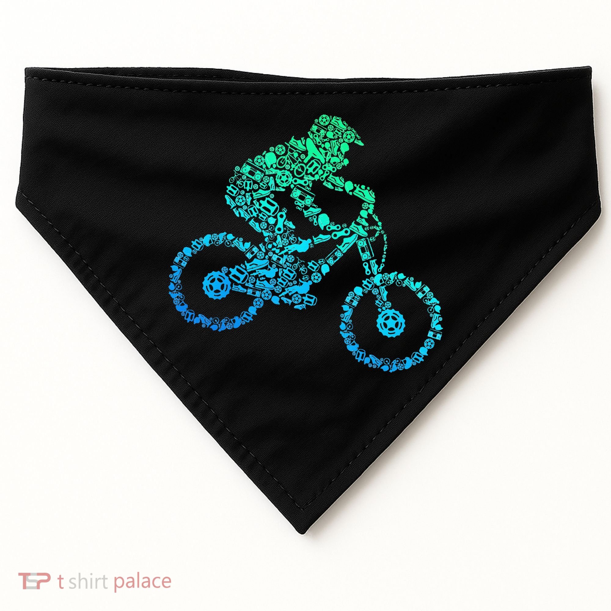 Mountain Bike MTB Downhill Biking Cycling Biker USA-Made Doggie Bandana