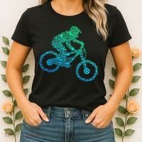 Mountain Bike MTB Downhill Biking Cycling Biker Women's T-Shirt thumb 2