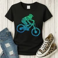Mountain Bike MTB Downhill Biking Cycling Biker Women's T-Shirt thumb 3