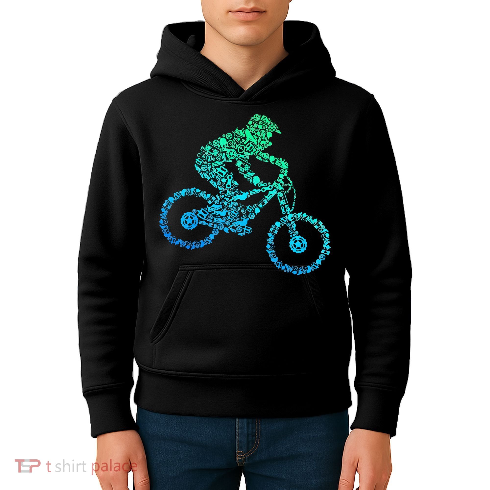 Mountain Bike MTB Downhill Biking Cycling Biker Kids Hoodie