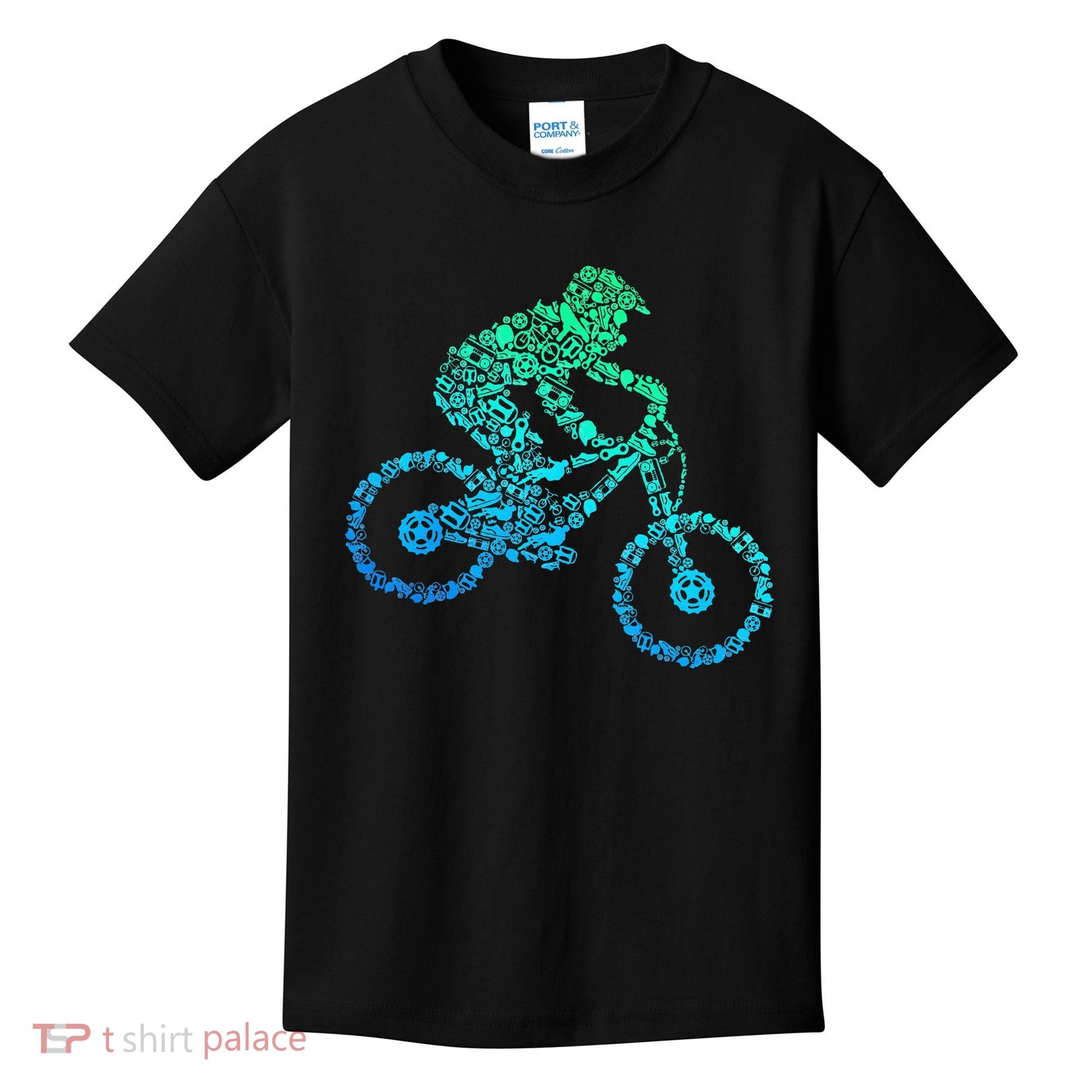 Mountain Bike MTB Downhill Biking Cycling Biker Kids T-Shirt