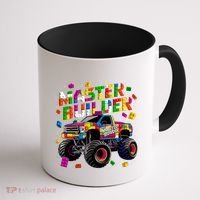 Master Builder Monster Truck Building Blocks Brick Gift Coffee Mug thumb 1
