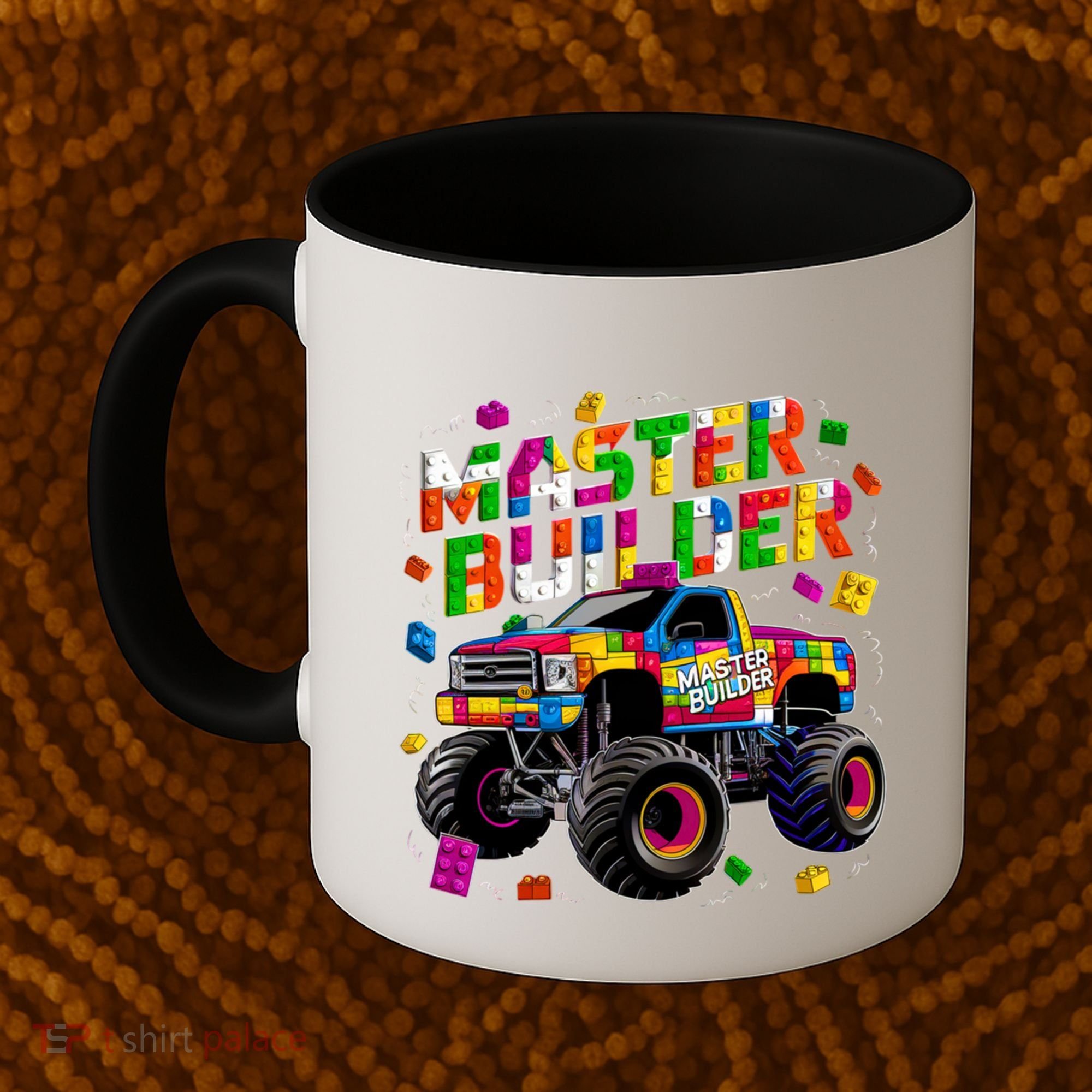 Master Builder Monster Truck Building Blocks Brick Gift Coffee Mug