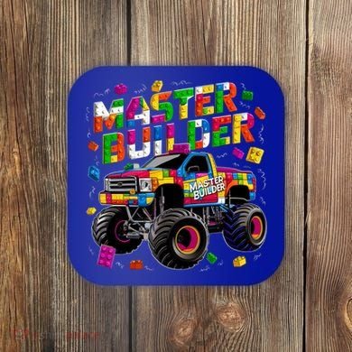 Master Builder Monster Truck Building Blocks Brick Gift Coaster
