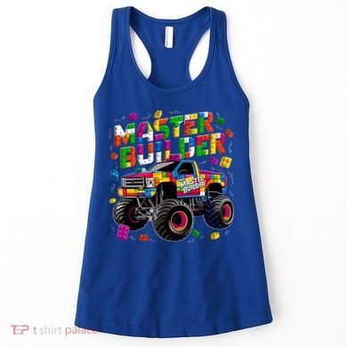 Master Builder Monster Truck Building Blocks Brick Gift Women's Tank Top