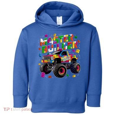 Master Builder Monster Truck Building Blocks Brick Gift Toddler Hoodie
