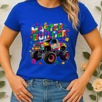 Master Builder Monster Truck Building Blocks Brick Gift Women's T-Shirt thumb 2