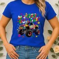 Master Builder Monster Truck Building Blocks Brick Gift Women's T-Shirt thumb 2