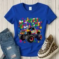 Master Builder Monster Truck Building Blocks Brick Gift Women's T-Shirt thumb 3