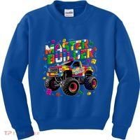 Master Builder Monster Truck Building Blocks Brick Gift Kids Sweatshirt thumb 0