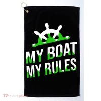 My Boat My Rules Golf Towel thumb 0