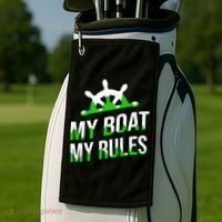 My Boat My Rules Golf Towel thumb 2