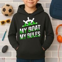 My Boat My Rules Kids Hoodie thumb 2
