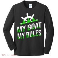 My Boat My Rules Kids Long Sleeve Shirt thumb 0