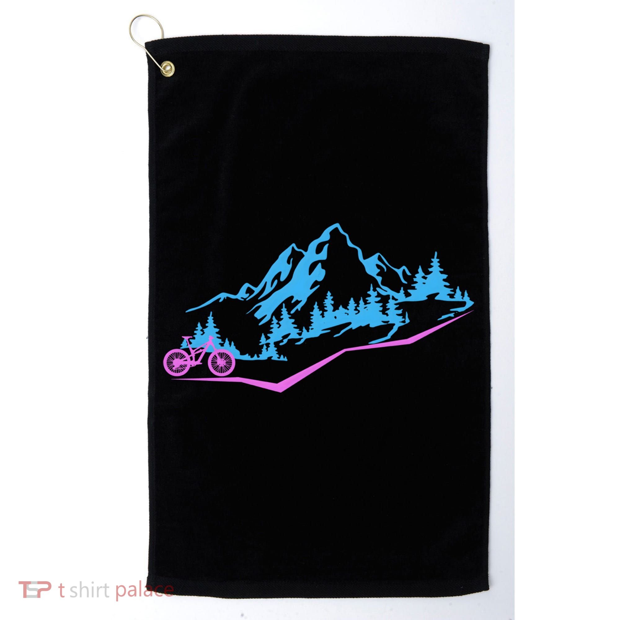 Mountain Bike Mtb Cycling Mountain Biker Biking Cyclist Gift Golf Towel