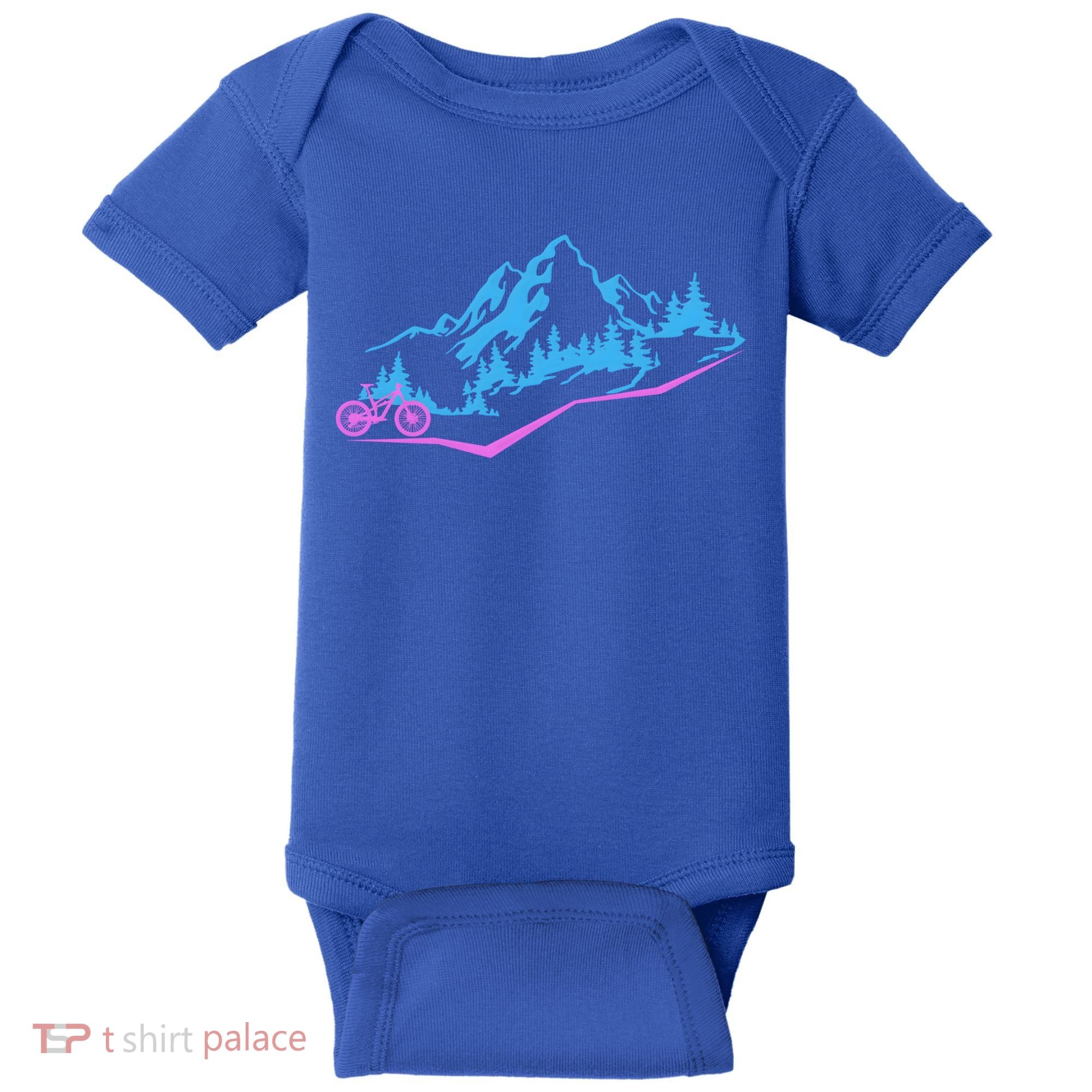 Mountain Bike Mtb Cycling Mountain Biker Biking Cyclist Gift Baby Bodysuit