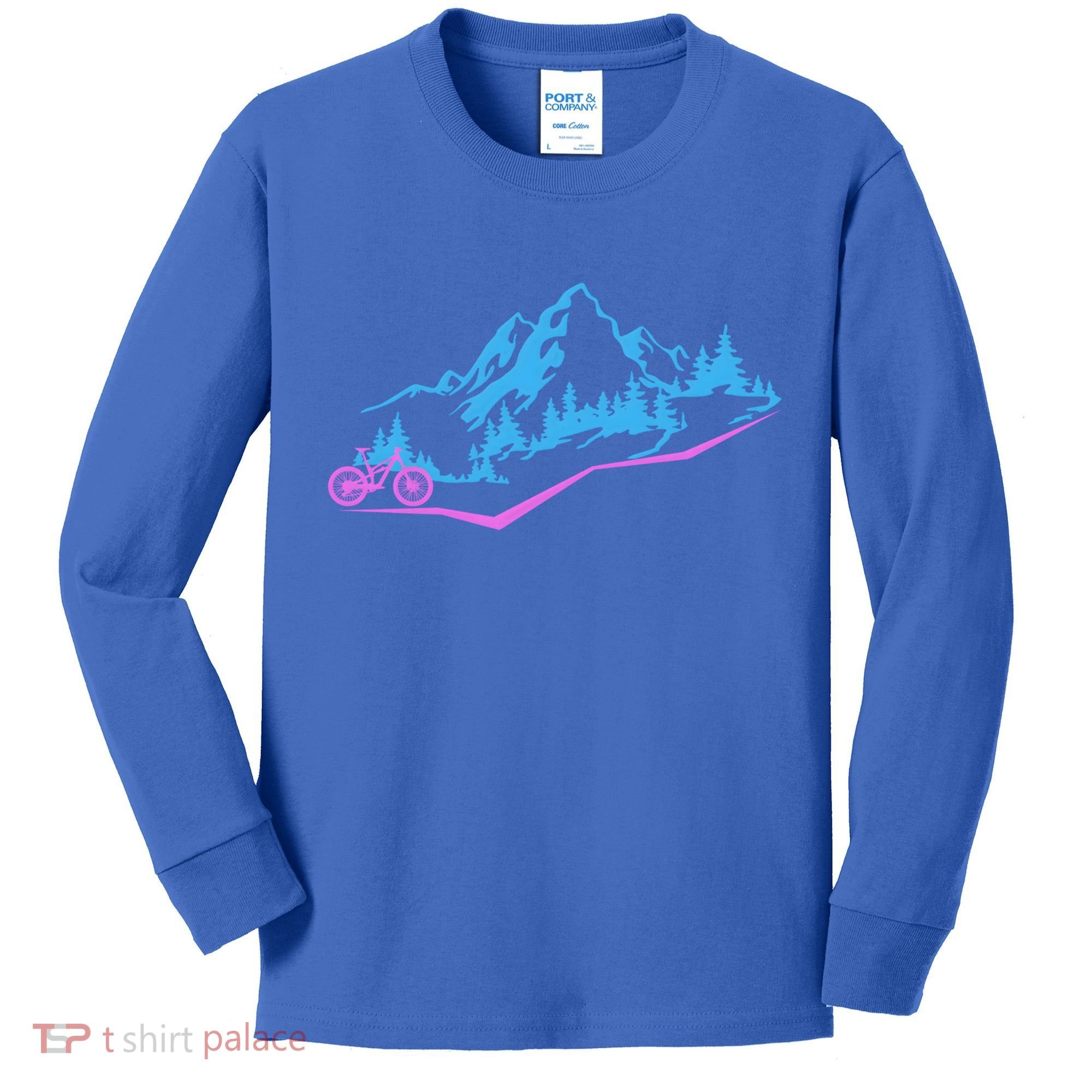 Mountain Bike Mtb Cycling Mountain Biker Biking Cyclist Gift Kids Long Sleeve Shirt