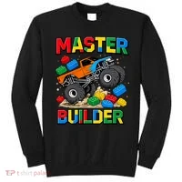 Master Builder Monster Truck Blocks Building Brick Sweatshirt thumb 0