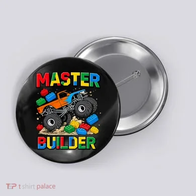 Master Builder Monster Truck Blocks Building Brick Button