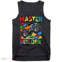 Master Builder Monster Truck Blocks Building Brick Tank Top thumb 0