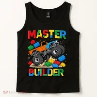 Master Builder Monster Truck Blocks Building Brick Tank Top thumb 2