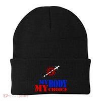 My Body My Choice Anti Vaccine Funny Beanie thumb 0