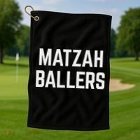 Matzah Ballers Golf Towel thumb 1