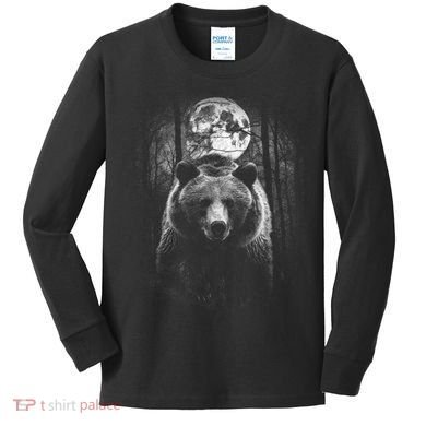 Moonlight Bear Kids Long Sleeve Shirt