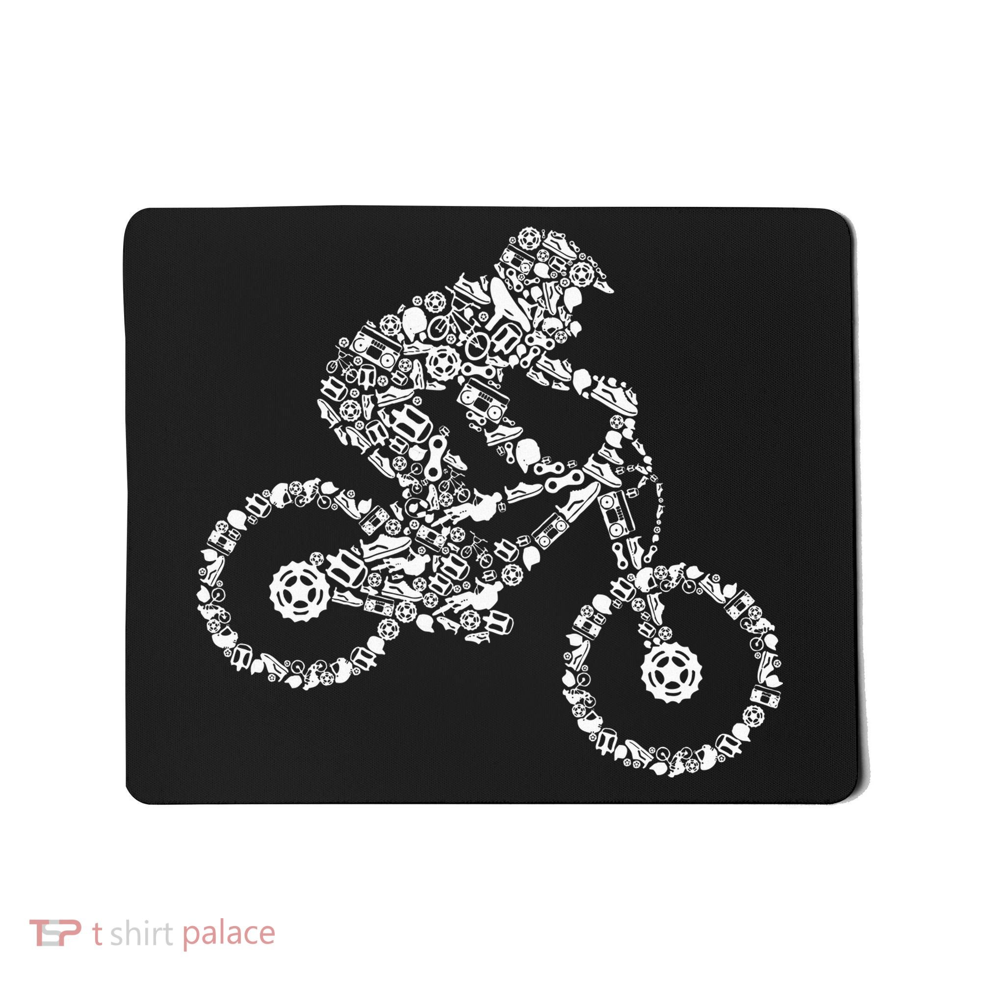 Mountain Bike Mtb Downhill Biking Cycling Biker Mousepad