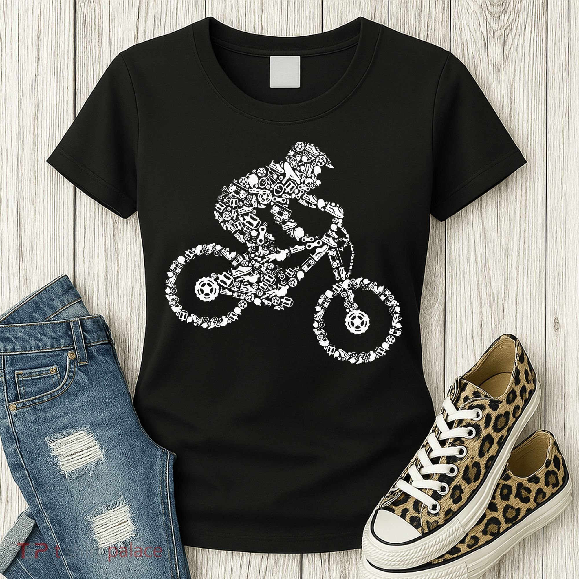 Mountain Bike Mtb Downhill Biking Cycling Biker Women's T-Shirt