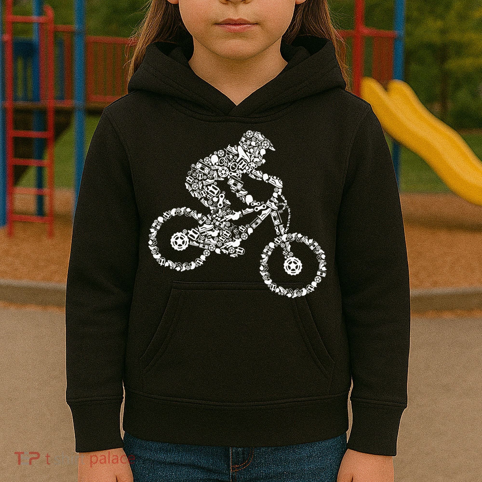 Mountain Bike Mtb Downhill Biking Cycling Biker Kids Hoodie